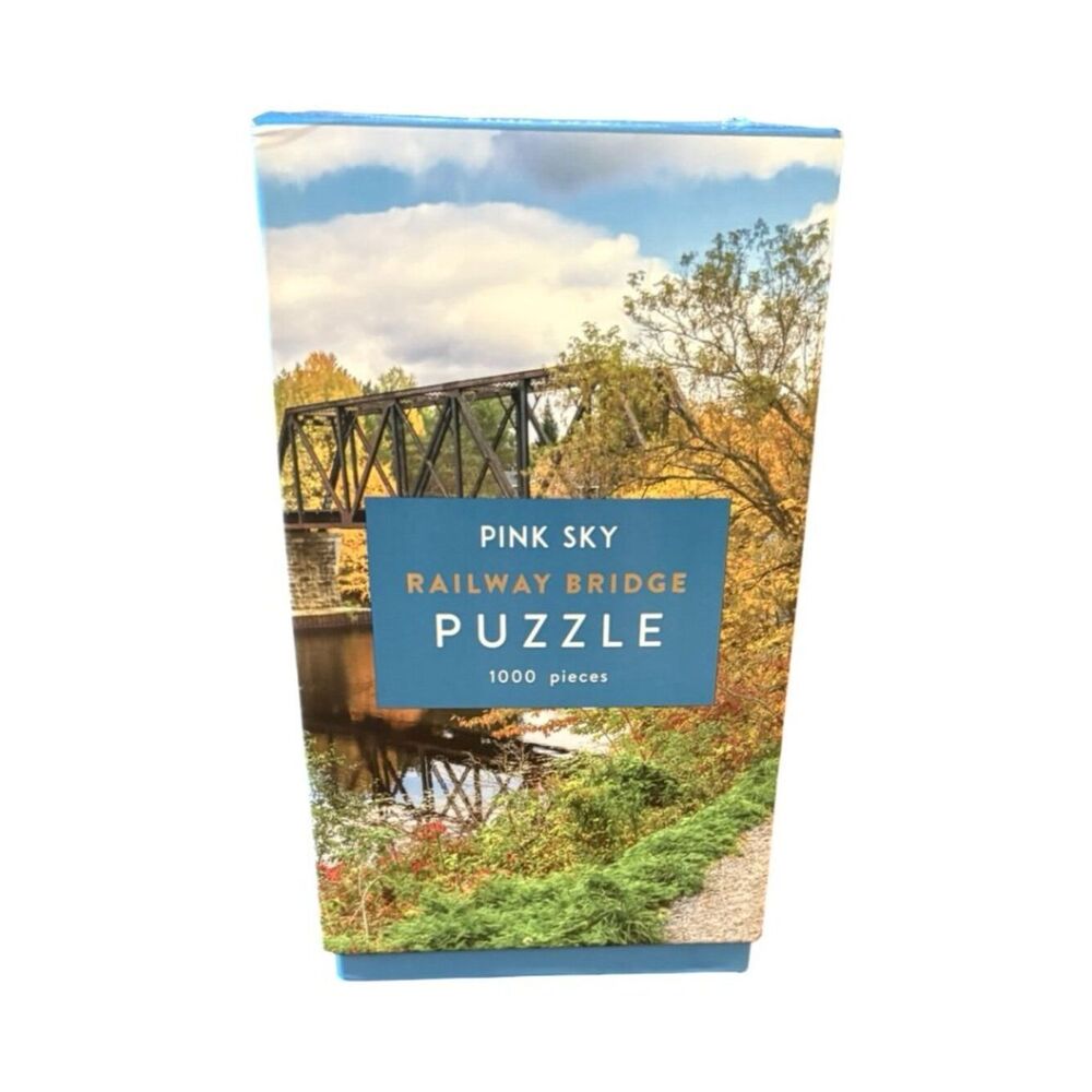 Railway Bridge Pink Sky 1000 Puzzle
